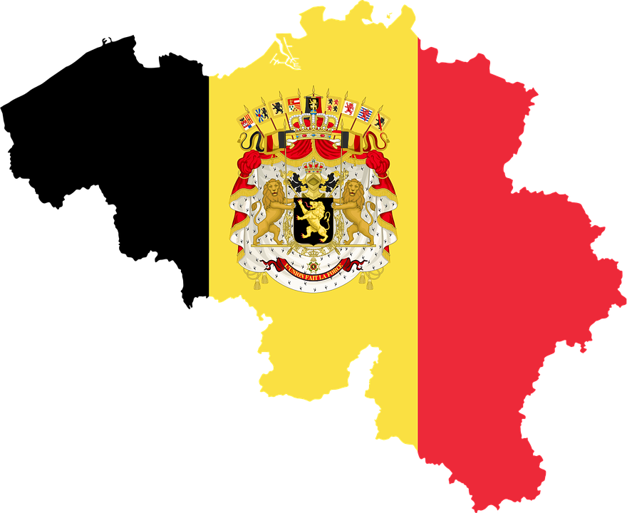 National Flower of Belgium Flag