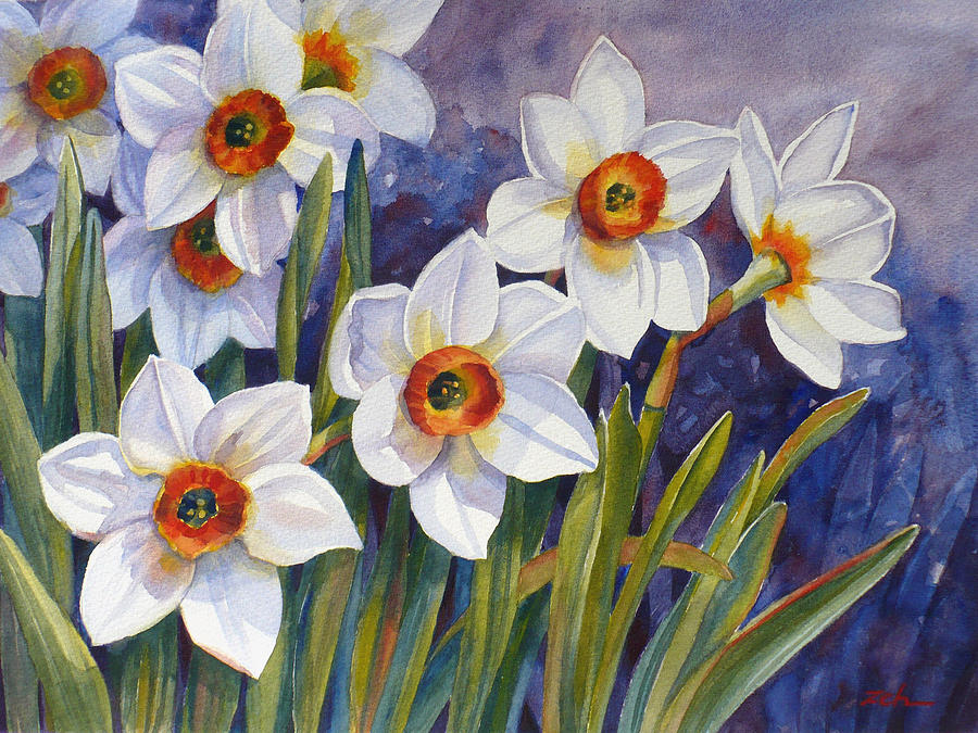 Daffodil flower art