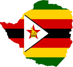 National Flower or Zimbabwe map flag